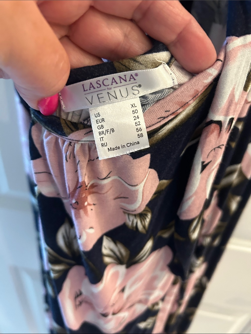 VENUS Black Maxi Dress with Pink Floral Print - Picture 4 of 5